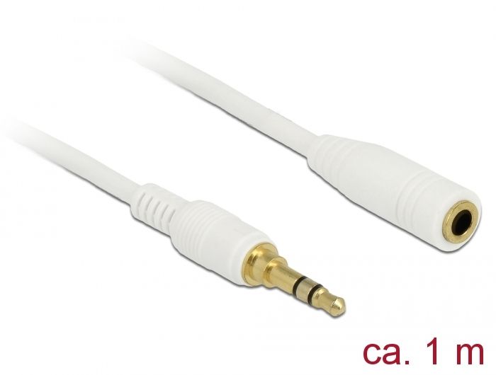 DeLOCK 85577 Audio kabel - 1 m - Wit