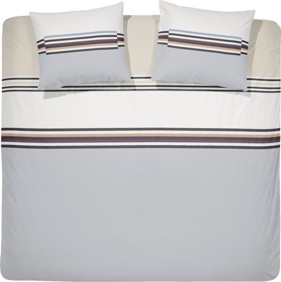 Damai Dekbedovertrek Saltare Light Grey Percal 200 x 200/220 cm 2 persoons