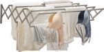 Sans marque Rail de séchage de vêtements pliable à monter au mur - Porte-serviettes rétractable - Étendoir à linge extensible pour salle de bain et intérieur