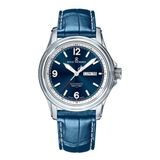 Revue Thommen 16040.2335 Homme Montre Automatique Cuir Bleu Acier Verre Saphir 10 ATM