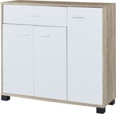 en.casa Halmeubel Bobeck 72x80x28 cm eikenkleurig en wit