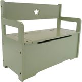 Bandits & Angels Houten Speelgoedkist Opbergbankje Retro Groen