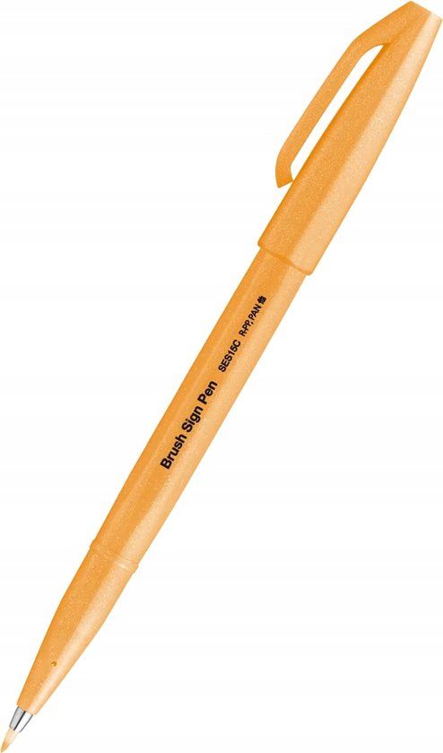 Pentel Brush Sign Pen - Fluorescerend Oranje Kalligrafie Marker