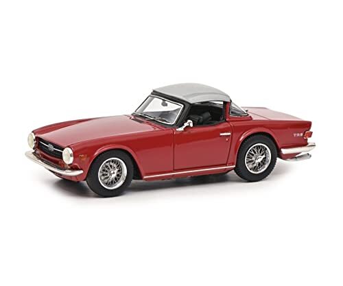 Schuco Triumph TR6 Surrey Top gesloten 1968 wijnrood modelauto 1:43