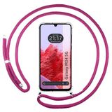 Transparante Samsung Galaxy M34 5G Transparante Beschermhoes met Koord, Fuchsia