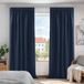 Deconovo Warmtewerend Gordijn, 140×210 cm, 2 Stuks, Marineblauw