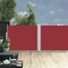 Maison Exclusive - Pare-soleil extensible avec panneaux latéraux, 170x1200 cm, Rouge