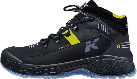 HKS Running Star RS 275 S3 werkschoenen - Veiligheidsschoenen - Heren - Hoog - Stalen Neus - Antislip - ESD - Lichtgewicht - Vegan - Zwart/Geel - Maat 47