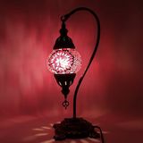 Halay Turkse Lamp - Mozaïek Tafellamp - Zwanenhals - Ø 12 cm - Hoogte 43 cm - Handgemaakt en Kleurrijk