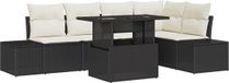 vidaXL Banc de jardin Noir Poly rotin