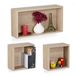 Relaxdays Zwevende Plank Muur gemonteerd MDF Natuurlijk
