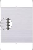 Happyment Luxe honingraatstructuur rolgordijn – Wit – 65x130 cm – Lichtdoorlatend – Isolerend – Geen boren nodig – Polyester