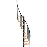 MATISÈRE Escalier Colimaçon Suon120/nh-10 10 Marches Hêtre Noir 120cm
