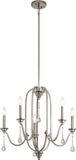 Kichler LED Kroonluchter | 5X E14 Max 60W | Dimbaar | Classic Pewter