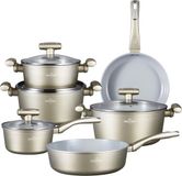 Swiss Haus GC3010CH Set de casseroles Induction - 10 pièces - Champagne