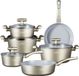 Swiss Haus GC3010CH Set de casseroles Induction - 10 pièces - Champagne