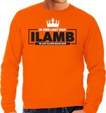 Bellatio Decorations Koningsdag sweater heren - ik lust alleen maar bier - oranje - feestkleding XXL