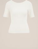 WE Fashion Dames top van viscosemix - Wit - Maat XL