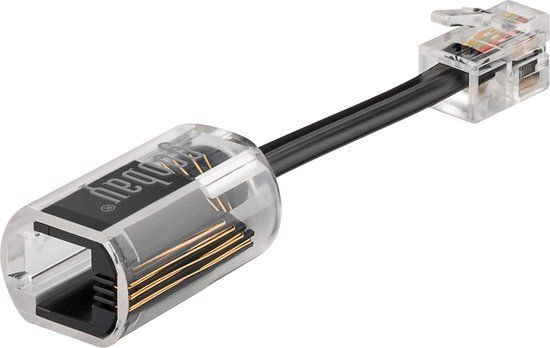 Goobay KD03356 Adapter RJ10 4p4c - RJ10 4p4c Zwart 0.10 m - 10 stuks