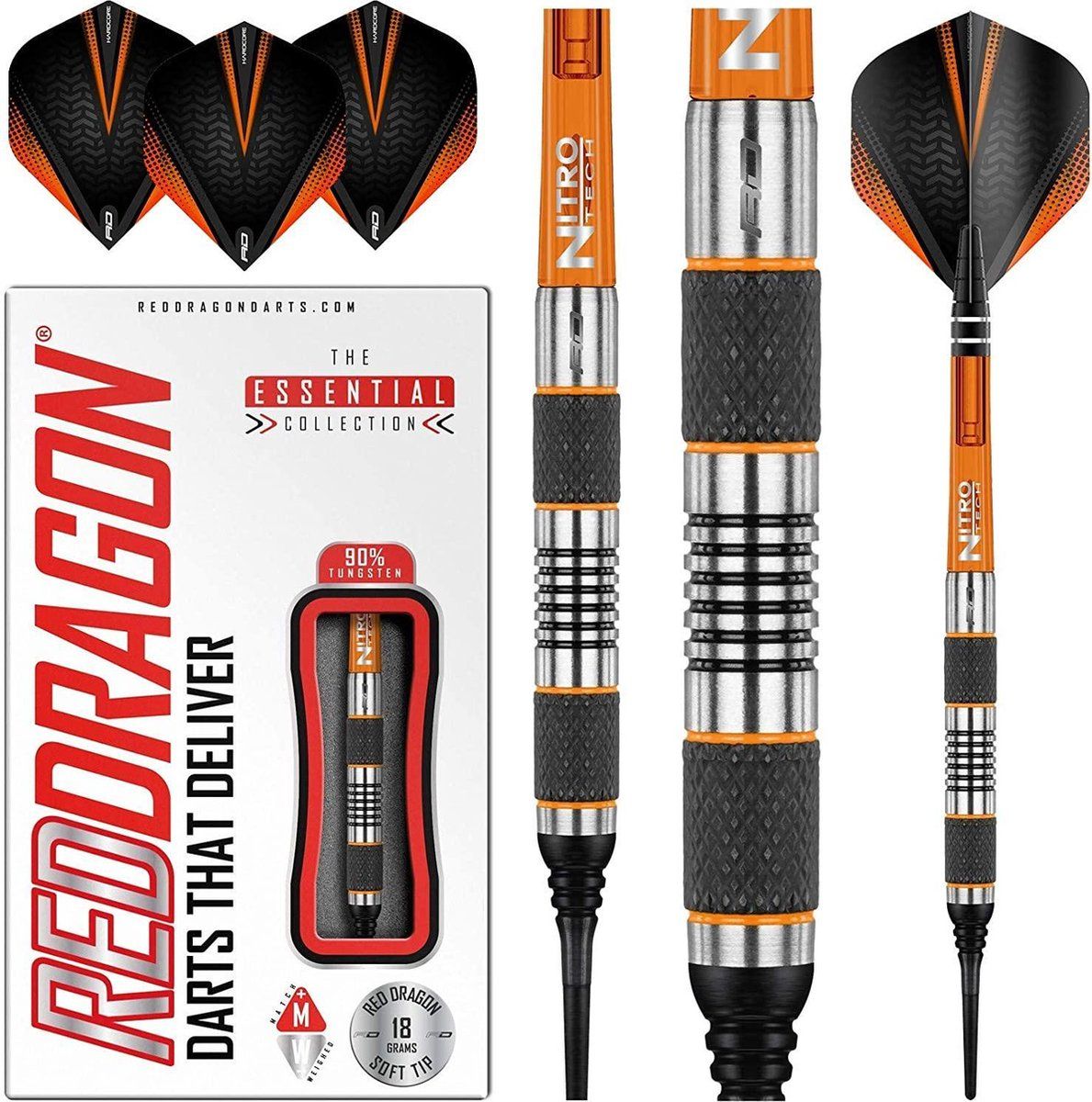 Red Dragon Amberjack 1 Softip Dartpijlen - 16 gram