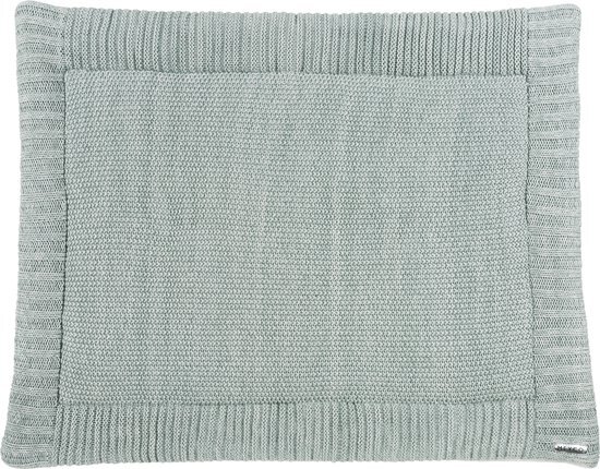 Meyco - Silverline - Gebreid relief - Boxkleed - 80x100cm - Mixed Grey groen