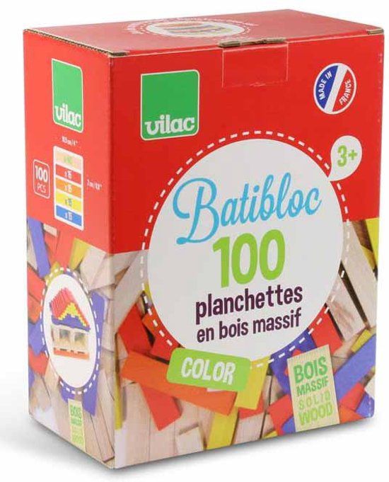 Vilac - D ev nÃ© barevnÃ© kostky 100 dÃ­l