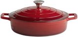 APS Casserole avec couvercle - Fonte émaillée - 28 cm - Rouge