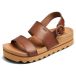 Reef Vista Hi Buckle Womens Platform Fashion Sandal, Arch Support, Ultra Soft Cushion Footbed, Espresso, 6
