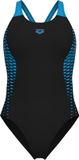 Arena Badpak Openings V Back Zwart-Turquoise