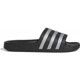 adidas Adilette Aqua Slides Teenslippers voor dames, Core Black/Silver Met./Silver Met.