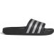 adidas Adilette Aqua Slides Teenslippers voor dames, Core Black/Silver Met./Silver Met.