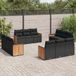 Maison Exclusive - Ensemble de jardin, composé de 12 pièces, avec coussins, noir, en polyrotin