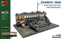 MiniArt Modelbouwpakket Diorama - 36067 Diorama Charkov 1943: Tram - Stug III Ausf. G met Bemanning - BIG Set Plastique - 1:35 - Modelbouw
