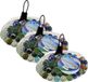 Toi-Toys Knikkers - 180x stuks - gekleurd - glas - in netje