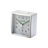 Nachtwekker, stille analoge kwartswekker met licht, tikt niet, eenvoudige tafelklok met snooze-functie, geschikt voor slaapkamers, bureaus, op reis...