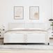 Maison Exclusive sommier tapissier avec bandes LED blanc 200 x 200 cm simili cuir