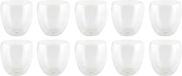 Merkloos Bellatio Design Luxe dubbelwandige theeglazen - 10x stuks - 200 ml