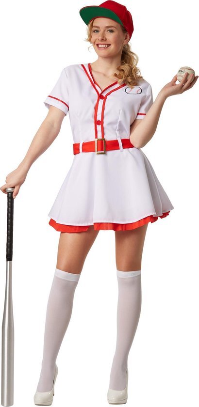 Tectake dressforfun - Vrouwenkostuum baseball L - verkleedkleding kostuum halloween verkleden feestkleding carnavalskleding carnaval feestkledij partykleding - 301791