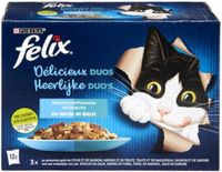 PURINA Felix 6x Heerlijke Duo's Visselectie in Gelei - 12x85g