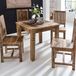 FineBuy Table de salle à manger carrée 80 cm en bois massif de manguier