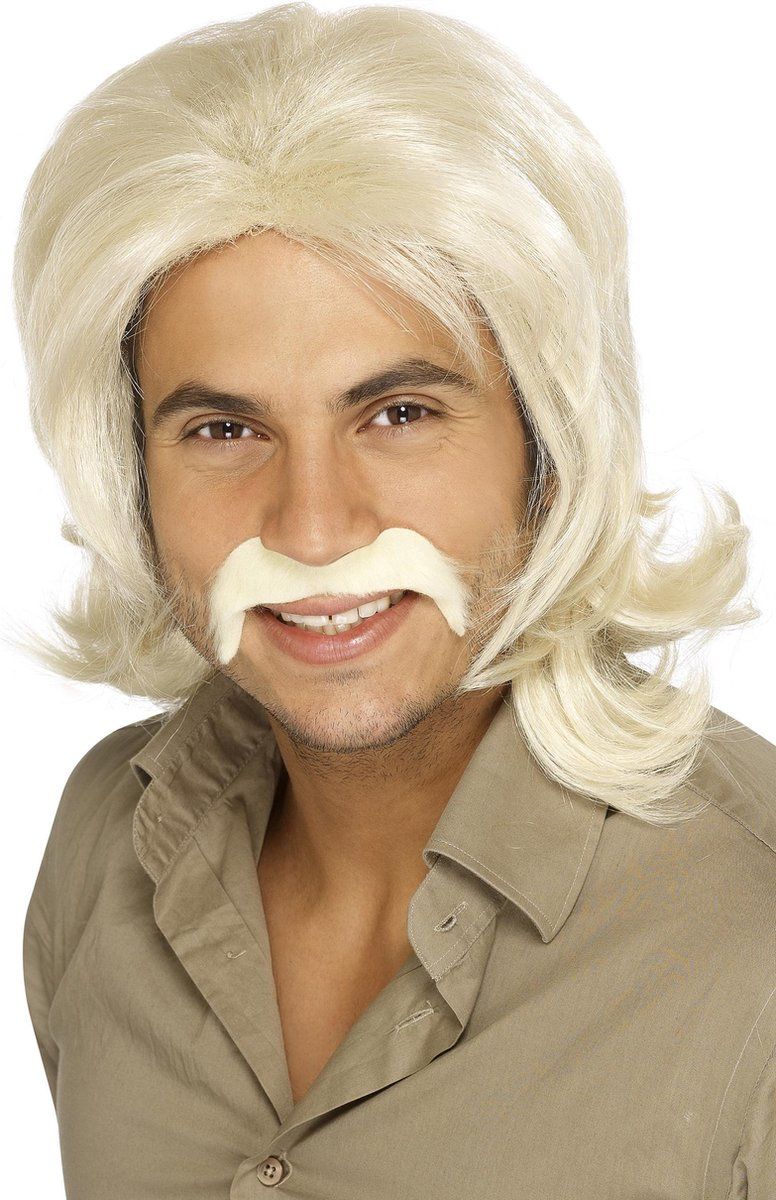 Generik Blonde jaren 70 pruik voor heren - Verkleedpruik - One size