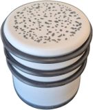 Cogex Deurstopper - grijs - stippen - rubber - D7,5 x H8 cm