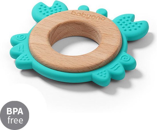 Babyono Wooden & Silicone Teether