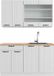Vicco Fame-Line Cuisine une personne – 140 cm, WB Chêne Blanc rustique/blanc