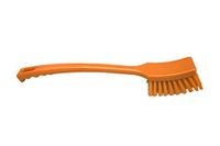 Maya Professional Tools 10215-7 lange multifunctionele steelborstel, harde borstelharen, FBK/levensmiddelhygiëne, 410 mm x 45 mm, oranje