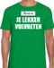 Bellatio Decorations Shoppartners Bv Kerst is: je lekker volvreten Kerstshirt / Kerst t-shirt groen voor heren - Kerstkleding / Christmas outfit S