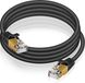 VERCO 20 meter CAT 7 netwerkkabel, patchkabel, ronde kabel, RJ45, PC LAN kabel, Ethernet, rond, zwart