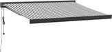 vidaXL Parasol extensible, anthracite et blanc, 3,5x2,5 m, tissu et aluminium