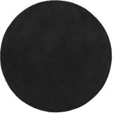 vidaXL - Vloerkleed - HUARTE - laagpolig - zacht - wasbaar - Ø - 120 - cm - zwart