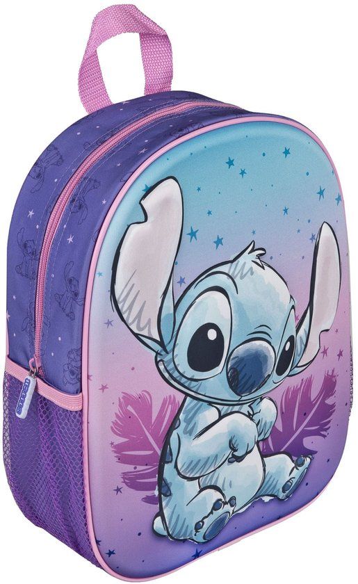 Lilo & Stitch 3D Rugzak - Schooltas - Polyester - Paars - Rugzak kind